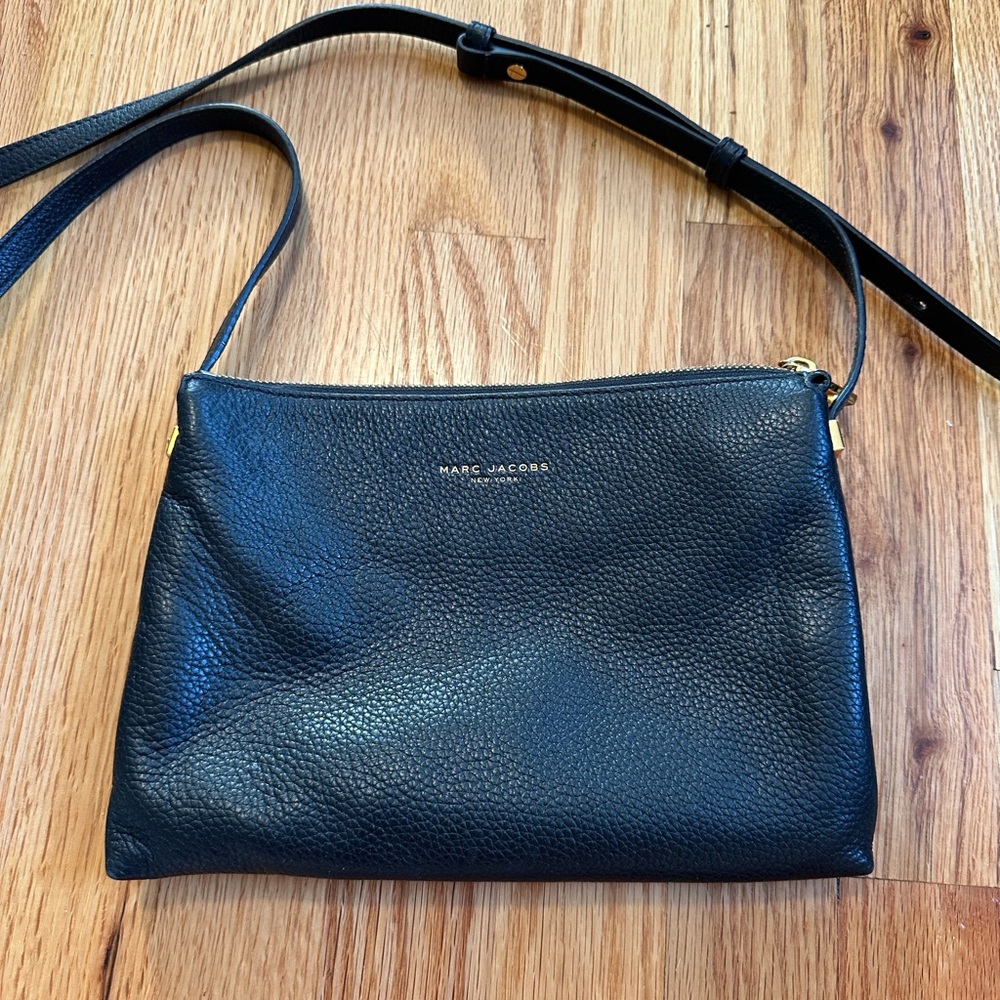 Marc Jacobs Crossbody Bag - Black with Gold Hardware